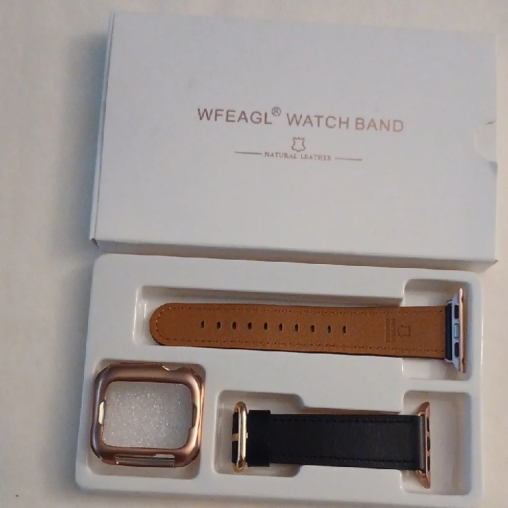 NWT Apple Smartwatch band. Set Brown and Black. Rose Gold